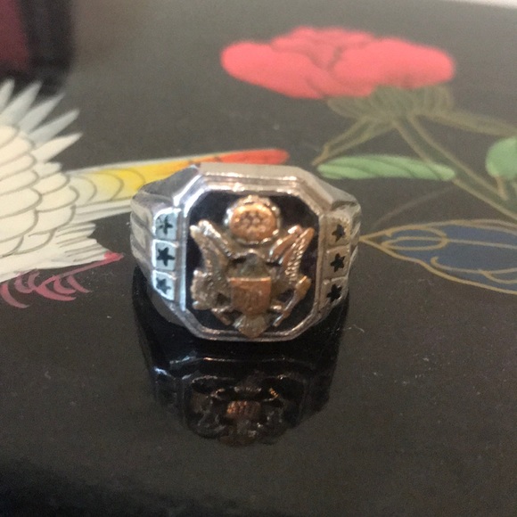 Other - Sterling silver men’s vintage WWII Army ring.